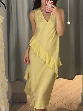 H&M Women's butter Yellow Dress